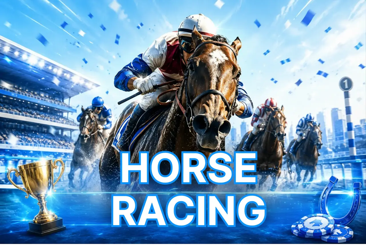 Winbox horse racing — jockey and racehorse at the track